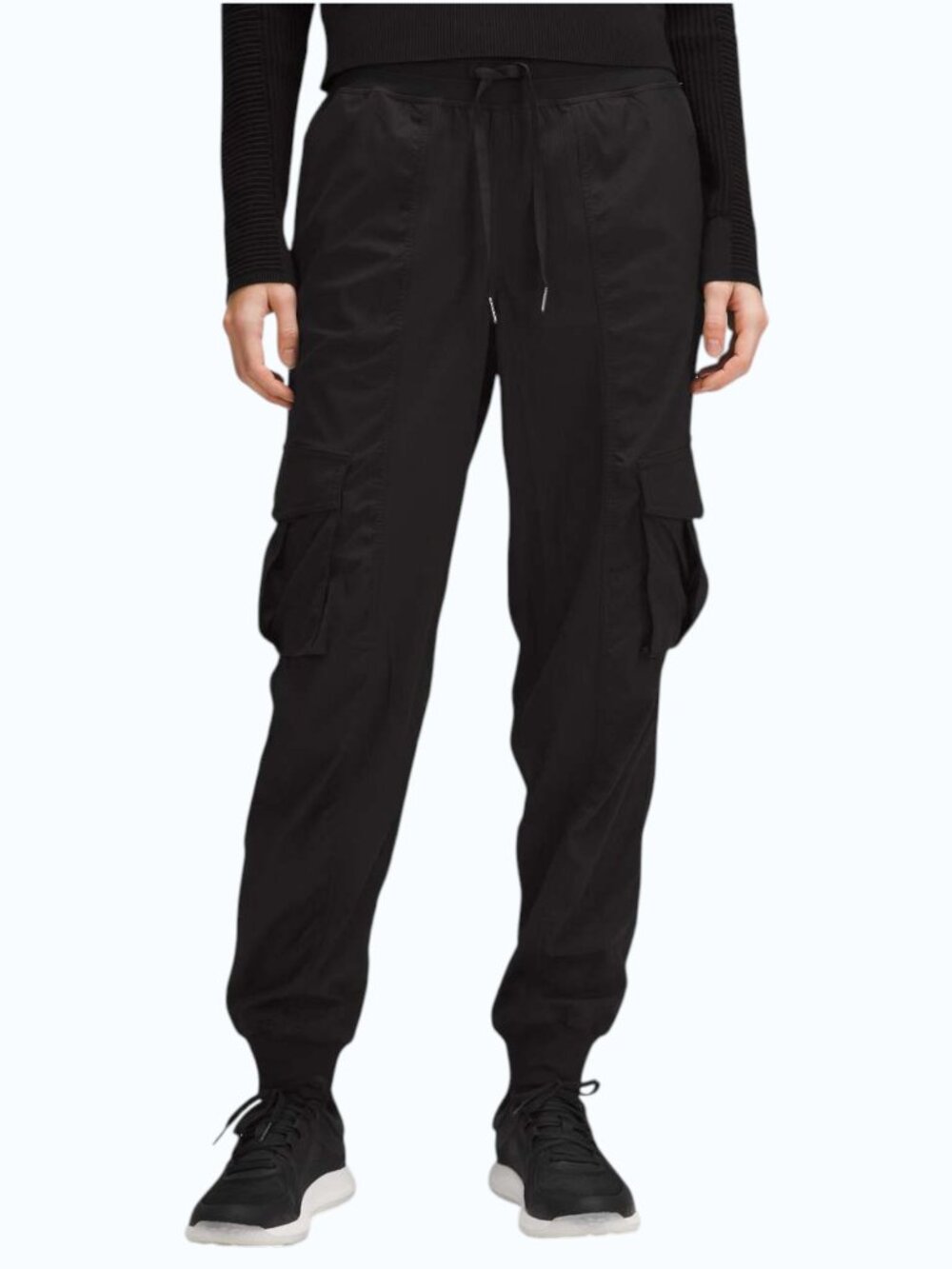 Lululemon Dance Studio Relaxed-Fit Mid-Rise Cargo Jogger Pants Women's L Black - Picture 1 of 7